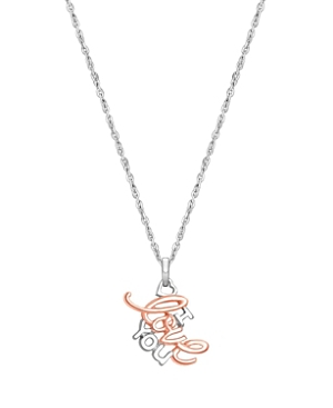 Tiny Blessings Girls' Sterling Silver Rosabella I Love You 13-14 Necklace - Baby, Little Kid, Big Kid