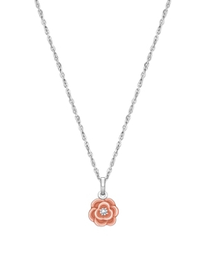 Tiny Blessings Girls' Sterling Silver Rosabella Rose 13-14 Necklace - Baby, Little Kid, Big Kid