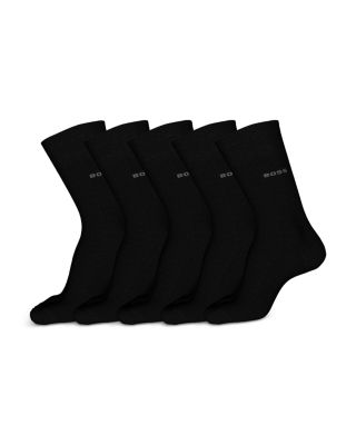 Cotton Blend Logo Dress Socks, Pack of 5