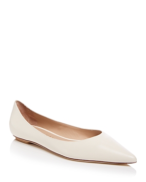 Shop Stuart Weitzman Women's Emilia Slip On Pointed Toe Flats In Seashell