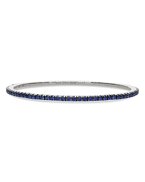 Shop Ex-tensible Sapphire Stretch Tennis Bracelet In Blue/white