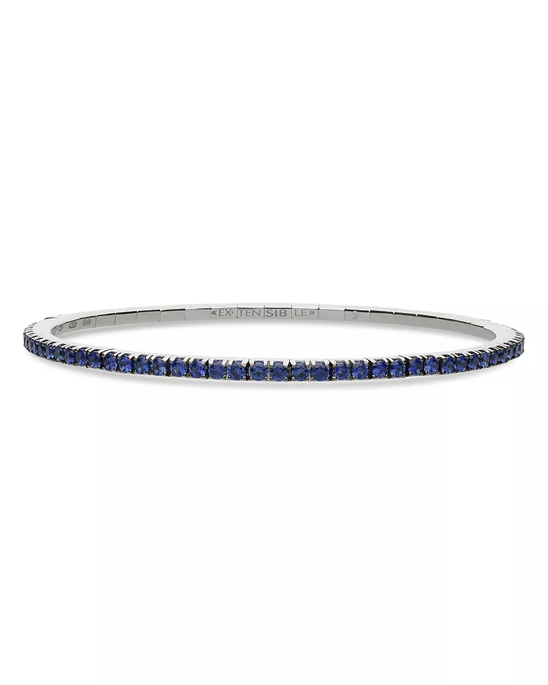 Extensible Sapphire Stretch Tennis Bracelet