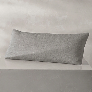 Boll & Branch Alpaca Lattice Decorative Pillow, 14 X 34 In Stone/pew