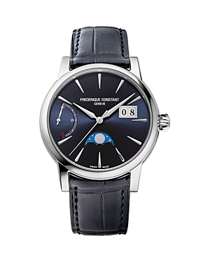Frederique Constant Classics Power Reserve Watch, 40mm In Blue
