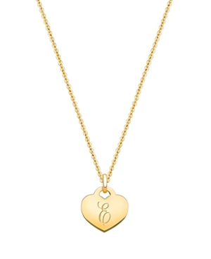Tiny Blessings Girls' 14k Gold Baby Heart & Engraved Initial 13-14 Necklace - Baby, Little Kid, Big Kid In 14k Gold - E