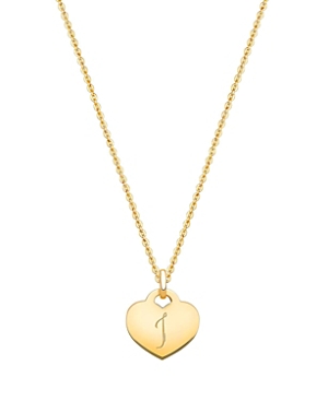 Tiny Blessings Girls' 14k Gold Baby Heart & Engraved Initial 13-14 Necklace - Baby, Little Kid, Big Kid In 14k Gold - I