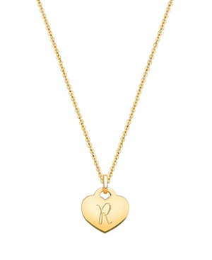 Tiny Blessings Girls' 14k Gold Baby Heart & Engraved Initial 13-14 Necklace - Baby, Little Kid, Big Kid In 14k Gold - R