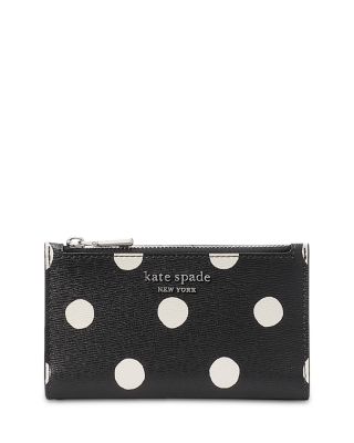 kate spade new york Morgan Sunshine Dot Saffiano Leather Small Slim Wallet