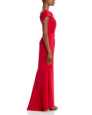 One Shoulder Satin Gown