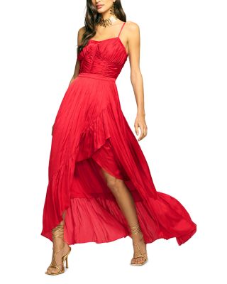 Red Pick-Ups Asymmetry Evening Dress Red Pick-Ups Asymmetry Evening Dress