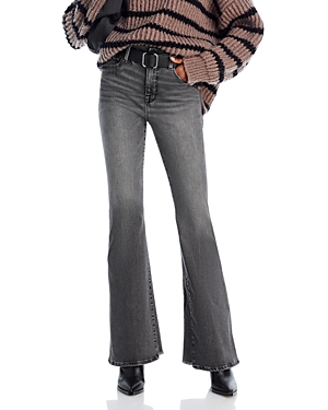 Shop Good American Good Legs High Rise Flare Jeans In Black 266
