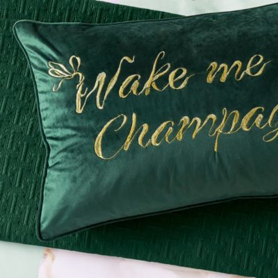 Wake Me For Champagne Decorative Pillow