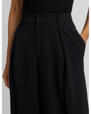 Pleated High Rise Wide Leg Pants