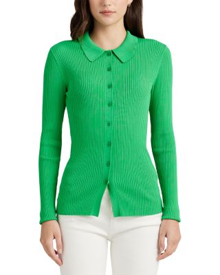 Ralph Lauren - Collared Rib Knit Cardigan
