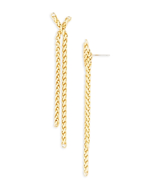 Shop Shashi Rope Style Long Drop Earrings In Gold