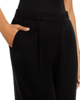 Wool Pleated Wide Leg Pants