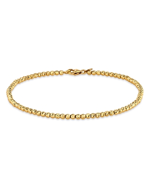 Men's 18K Yellow Gold Via Palladio Textured Small Bead Bracelet