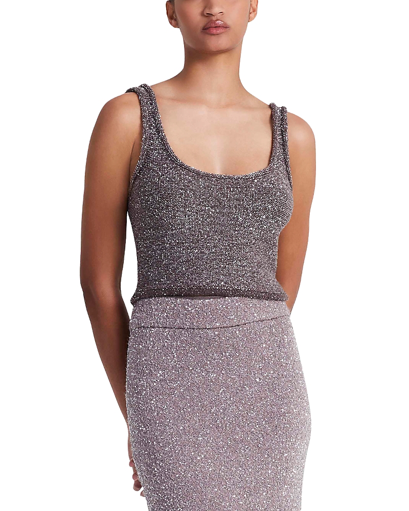 Nancy Sequin Knit Cropped Top