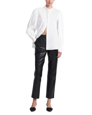 Todd Leather Straight Leg Pants 