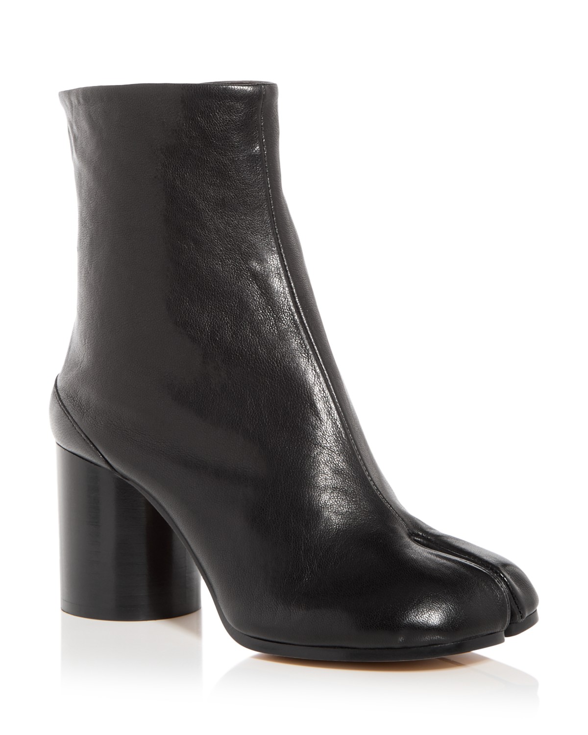 Maison Margiela Women's Tabi Split Toe Block Heel Booties in Black