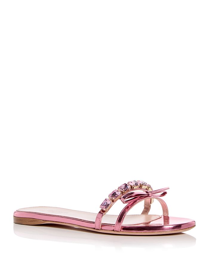 Giambattista Valli Women's Bow Embellished Slide Sandals Bloomingdale's