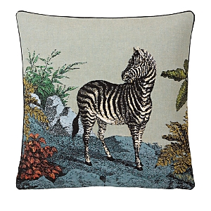 Yves Delorme Gracieux Zebra Decorative Pillow, 18 X 18 In Celadon