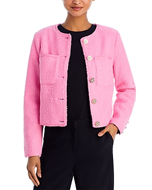 Aqua Rhinestone Button Boucle Jacket - 100% Exclusive In Pink