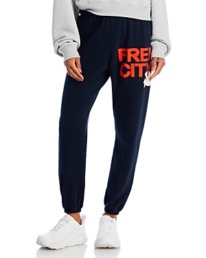 Free City Cotton Logo Sweatpants in Squids Electric