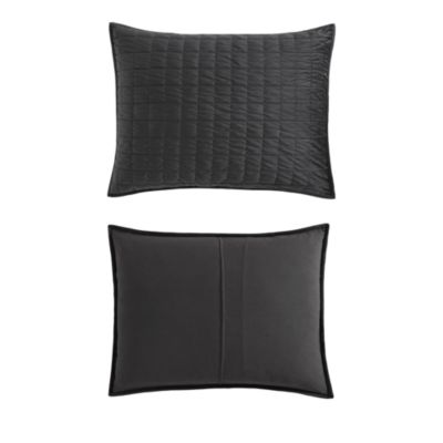 Diamond Velvet Black Quilt Set, King