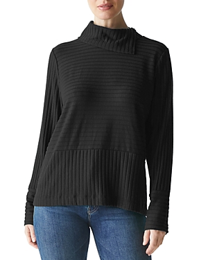 Michael Stars Sigourney Turtleneck Top In Black