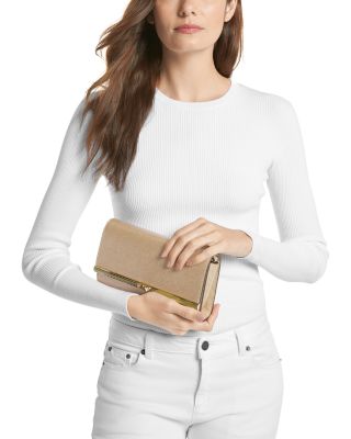 Mona Leather Large Clutch