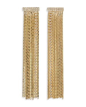 Crystal Haze Jewelry Behind The Blinds Cubic Zirconia Drop Earrings In 18k Gold Plated