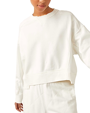 Shop Free People Cotton Blend Intercept Pullover In White