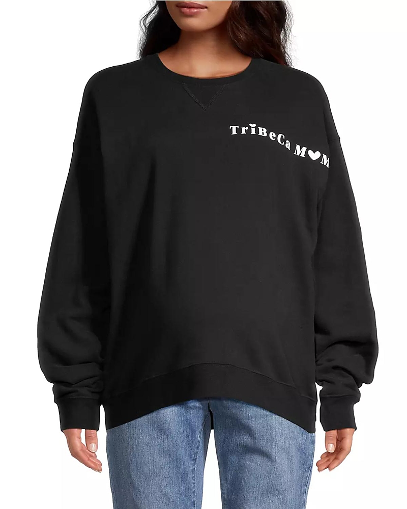 Emilia George Tribeca Mom Sweatshirt In Black