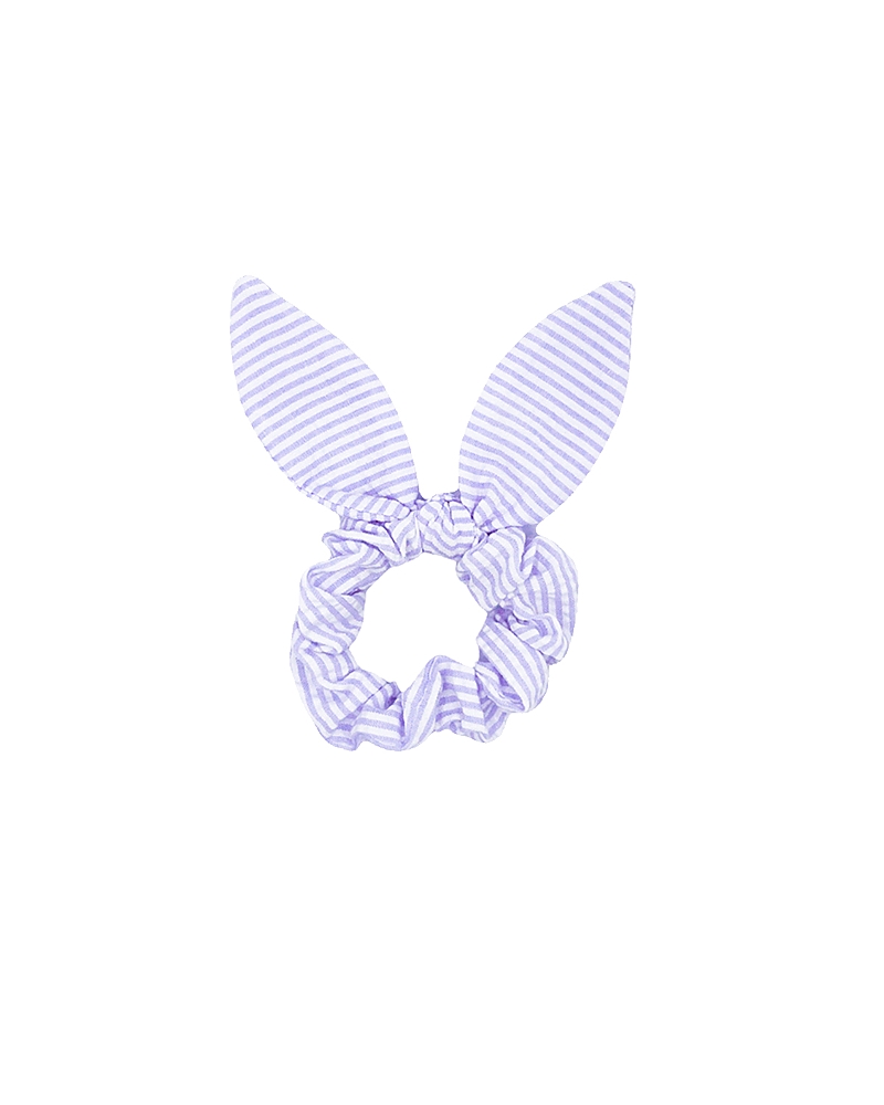 Bits & Bows Girls' Lilly Lavender Seersucker Bow Scrunchie - Little Kid, Big Kid