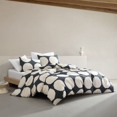Kivet Grey Cotton Duvet Cover Set