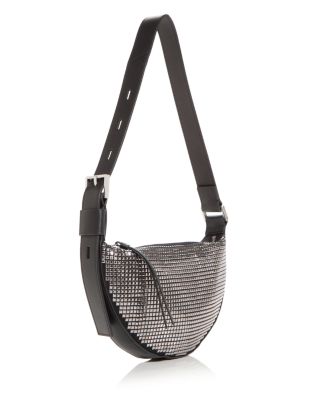 ALLSAINTS Half Moon Pin Studded Shoulder Bag | Bloomingdale's