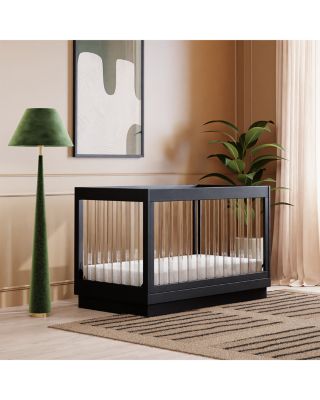 Harlow Acrylic 3 in 1 Convertible Crib with Toddler Bed Conversion Kit