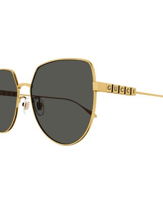 Lettering Geometric Sunglasses, 58mm