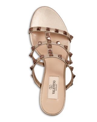 Women's Rockstud Block Heel Slide Sandals