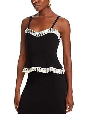 By Malene Birger Kylee Embroidered Flaretop In Black