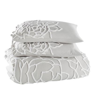 Chenille Rose Duvet Cover Set, King