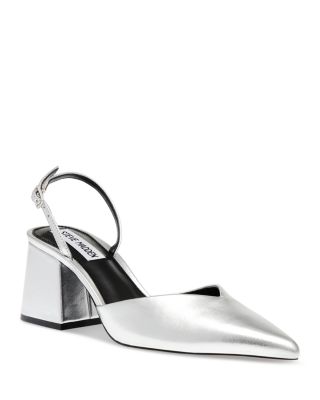 STEVE MADDEN - Women's Courtnie Pointed Toe Slingback Block Heel Pumps