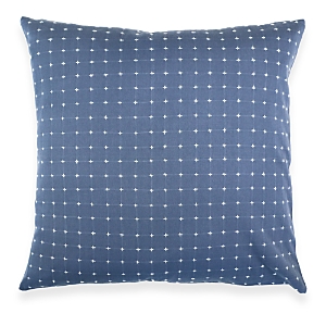 Shop Anchal Cross-stitch Throw Pillow In Blue