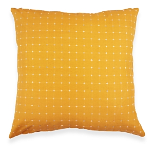 Shop Anchal Cross-stitch Throw Pillow In Yellow