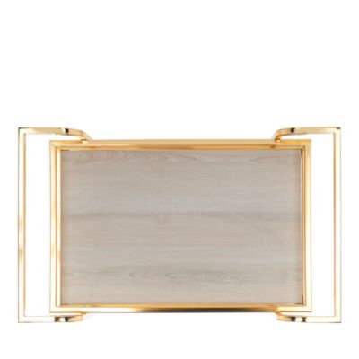 Lameris 2 Tier Gold Bar Cart with Handles
