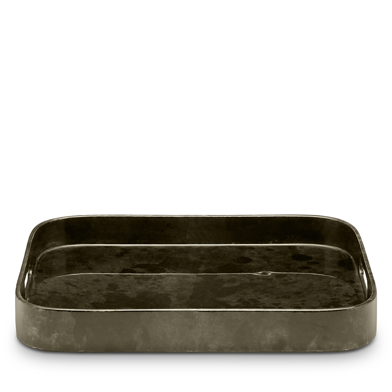 Blue Pheasant Nelson Bar Tray In Gray Gloss