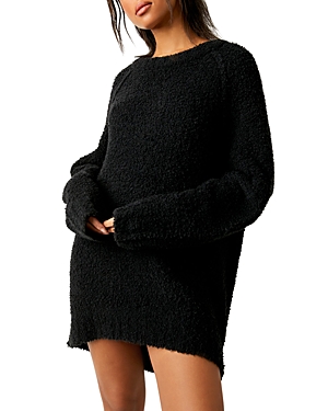 Shop Free People Teddy Sweater Tunic In Black