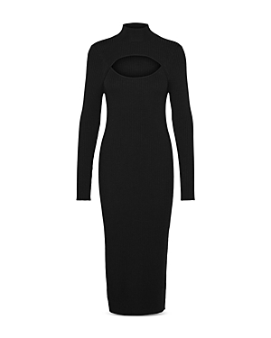 Shop Vero Moda Yasmin High Neck Knit Dress In Black