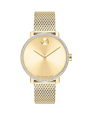 Shop Movado Bold Shimmer Watch, 34mm In Gold